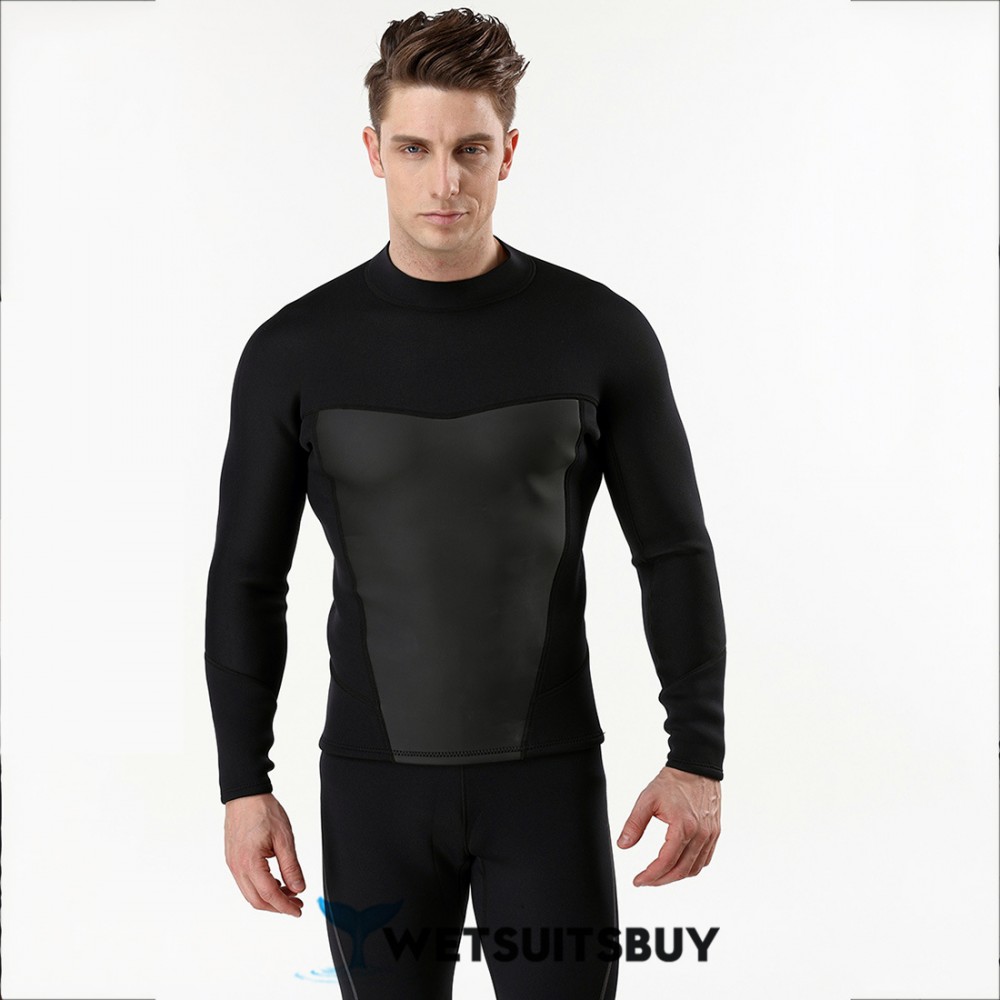 2Pcs Men's Wetsuit 3MM SCR Neoprene Warm Diving Suit Back Zip Full Suit ...