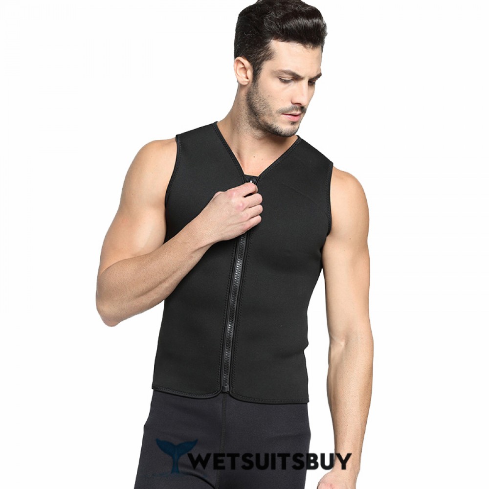 Wetsuits Vest Mens Top Premium Shirt Neoprene 3MM Sleeveless Front ...