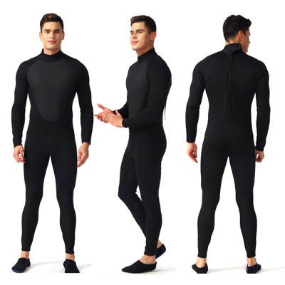 Men Wetsuit Neoprene Full Body Diving Suit for Diving Swim Black 