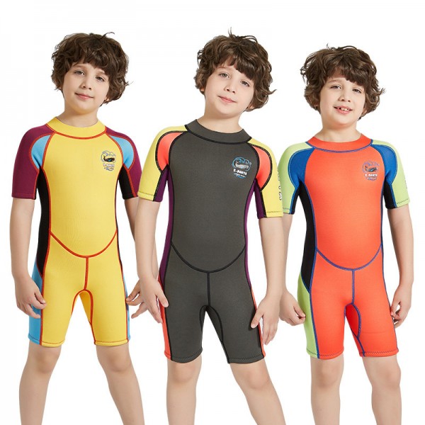 Shorty Wetsuit Diving Springsuit 2.5MM SCR Neoprene Swimwear for Kids