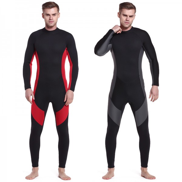 Men's 3MM Neoprene Warm Rash Guard Full Wetsuit Anti-scratsh Diving Suit Swimwear