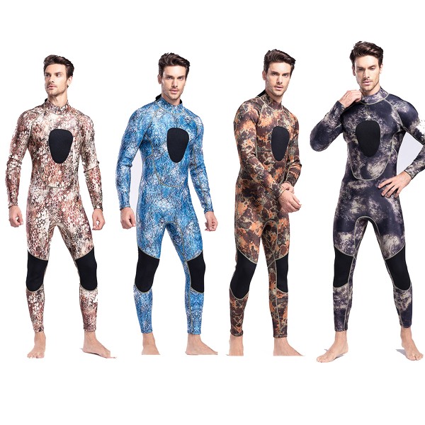 3MM SCR Neoprene Men's Wetsuit Warm Camouflage Diving Suit Fullsuit Jumpsuits