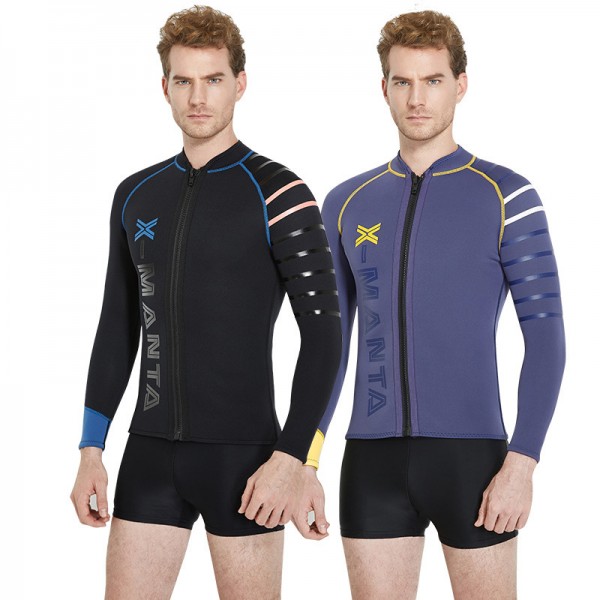 3MM Wetsuits Jacket Long Sleeve Neoprene Wetsuits Top for Men