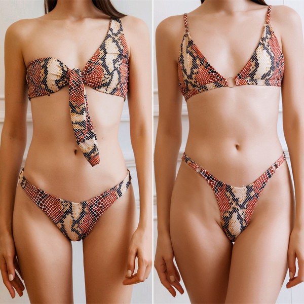 Snake Bikini For Women Swimwear Two Pieces