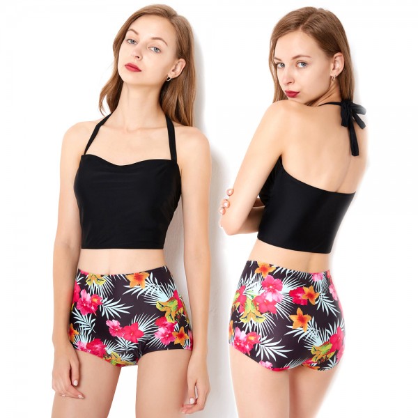 High Waisted Two Piece Swimsuit For Women Bathing Suit