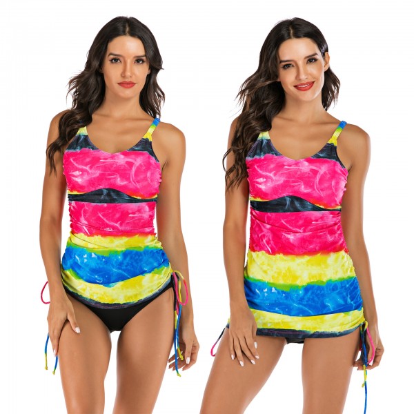 Two Pieces Swimsuit Slimming Women's Modest Tankinis
